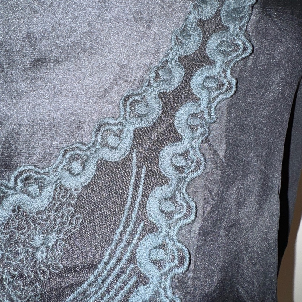 Elegant Black Sheer Women's Top ~ Italy with Dolman Sleeves - Picture 7 of 9